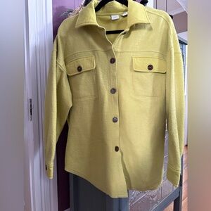 Cupcakes & Cashmere Mustard Shirt Jacket
